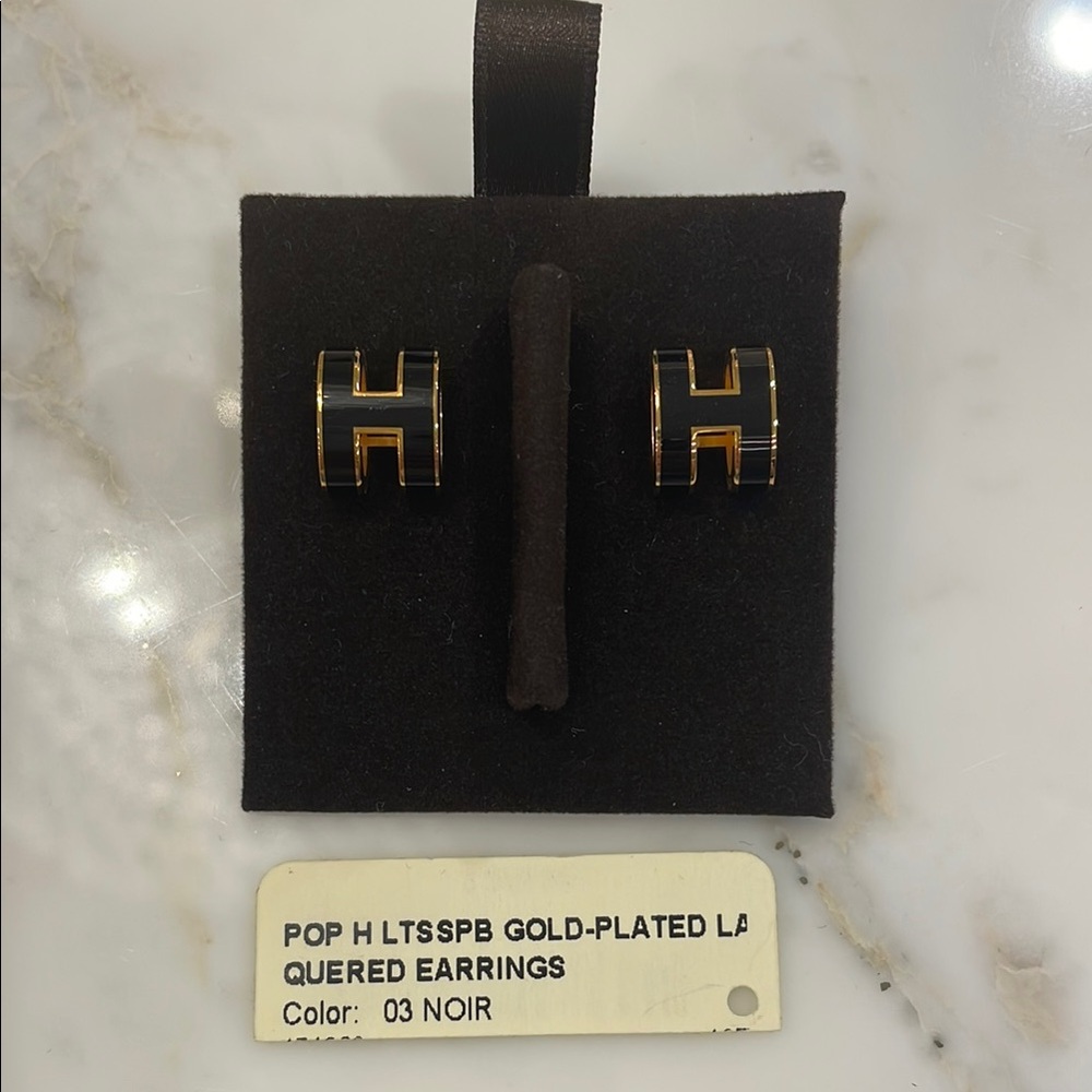 Hermès Gold-Plated Pop H Earrings Regular size